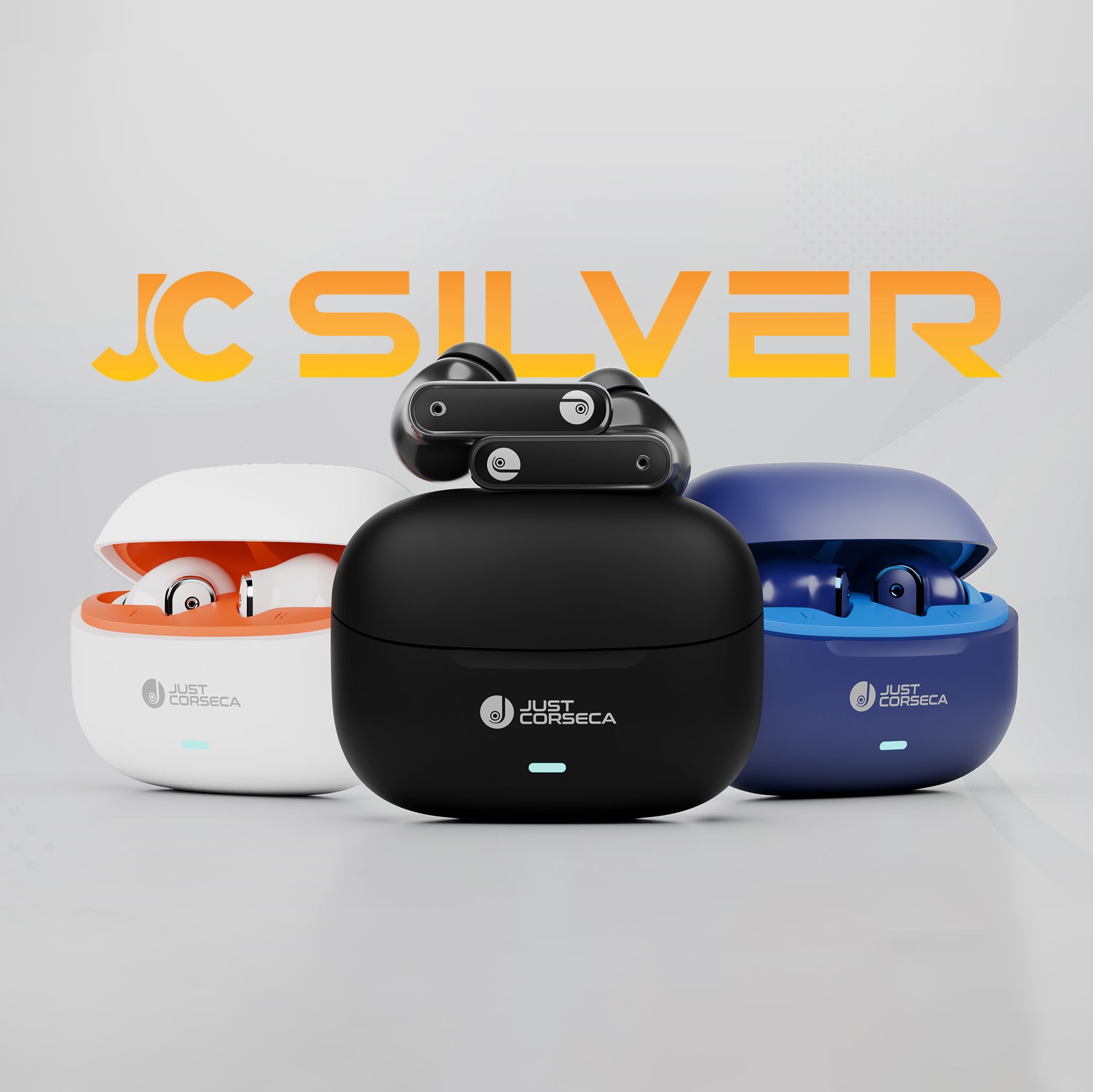 JC Silver Bluetooth 5.4 Earbuds