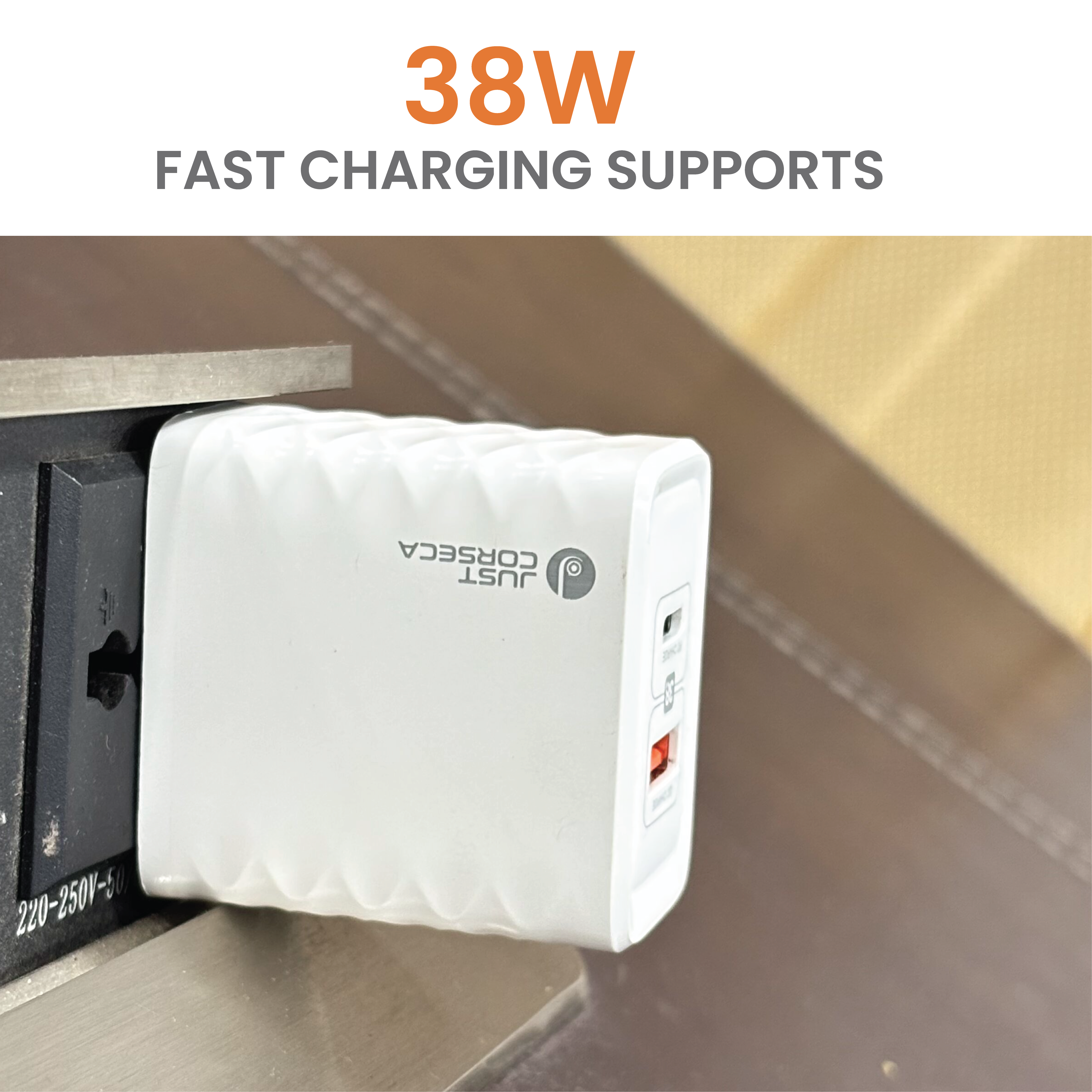 JC SSPEED 38W Travel Charger (JST918 Dual Port)