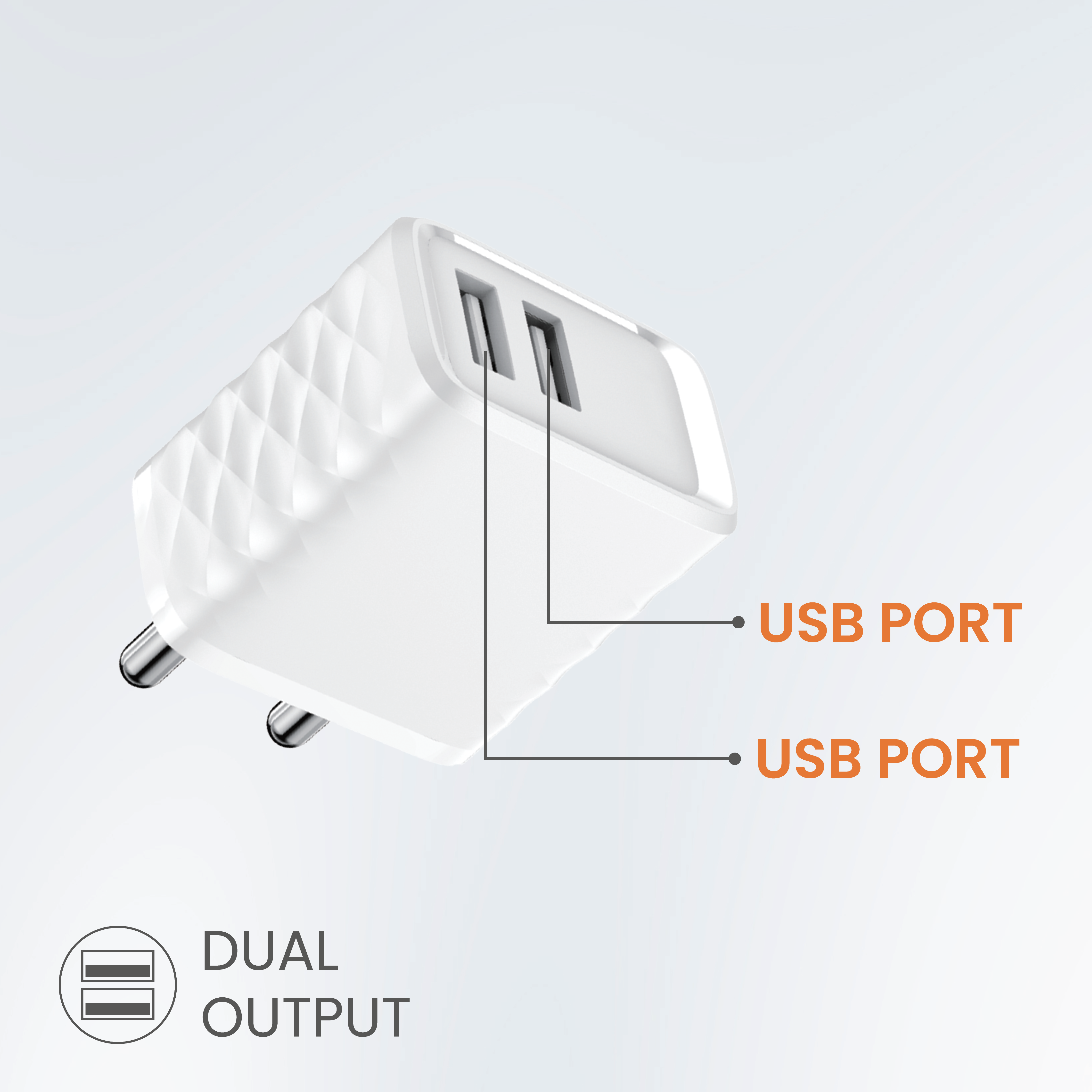 JC SSPEED JST968 12W Dual-Port Travel Charger