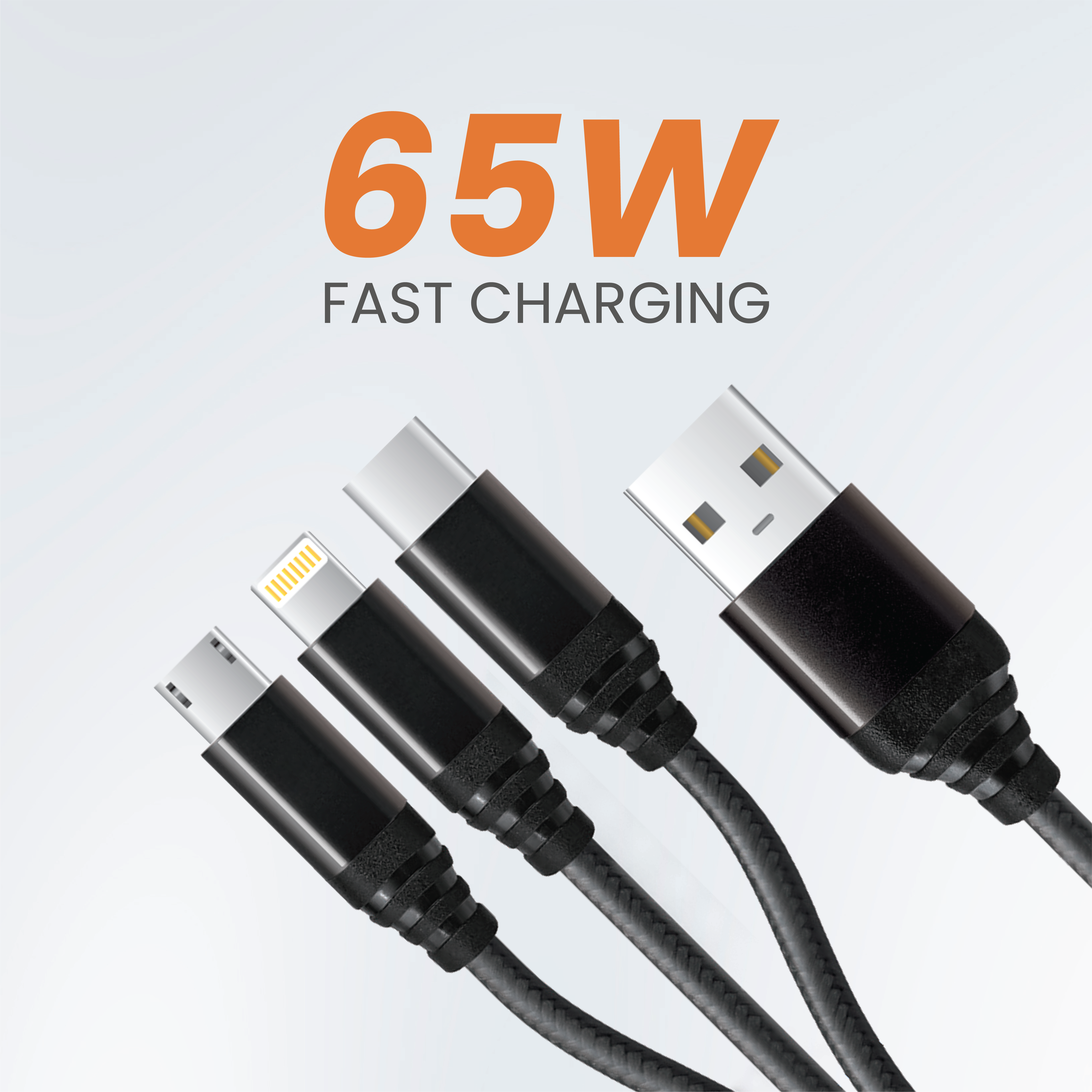 Jc Control Cable JC SSPEEDY GO 3-in-1 Braided 65W USB → Type-C Cable – Fast Charge ...