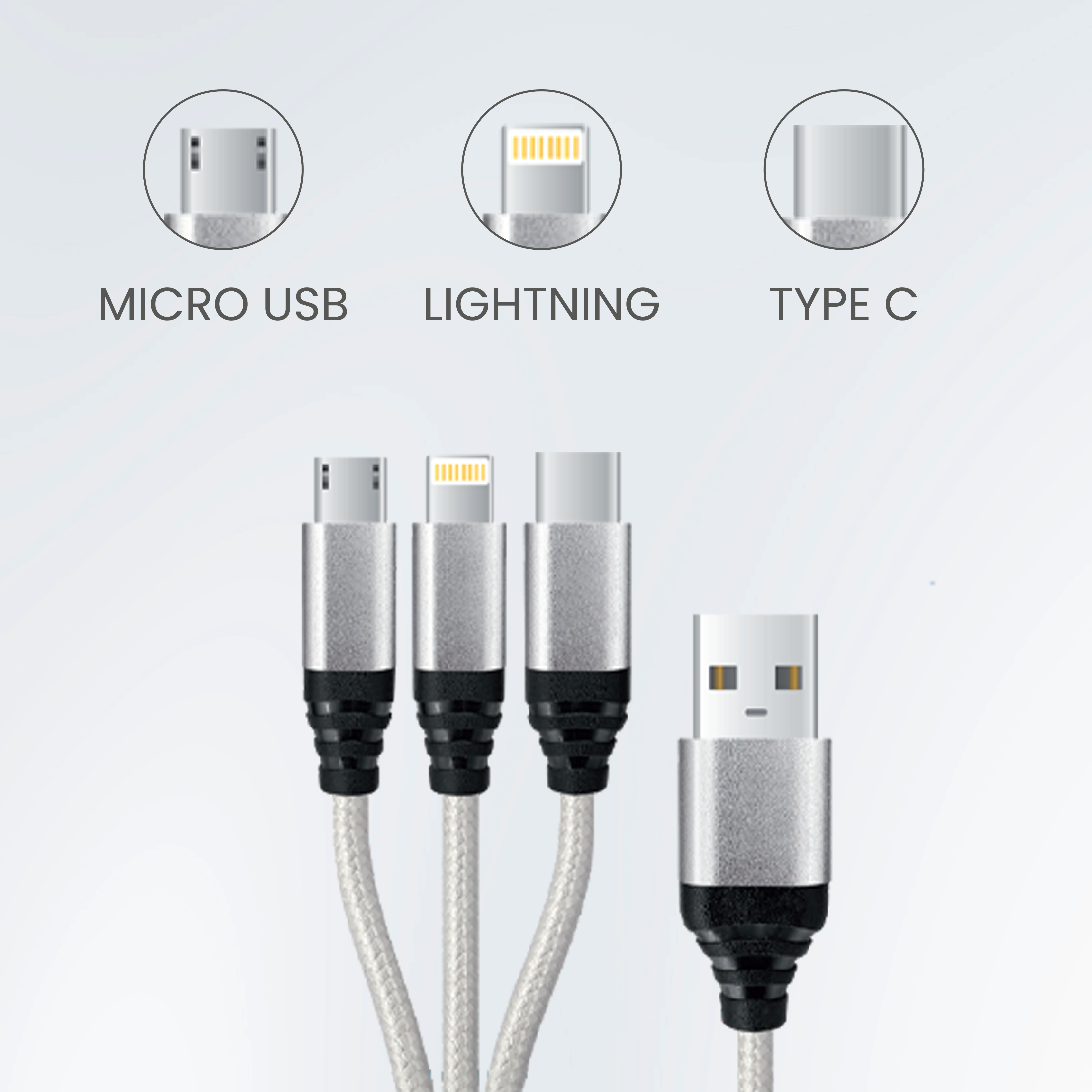 JC SSPEEDY GO 3-in-1 Braided Cable (65W)