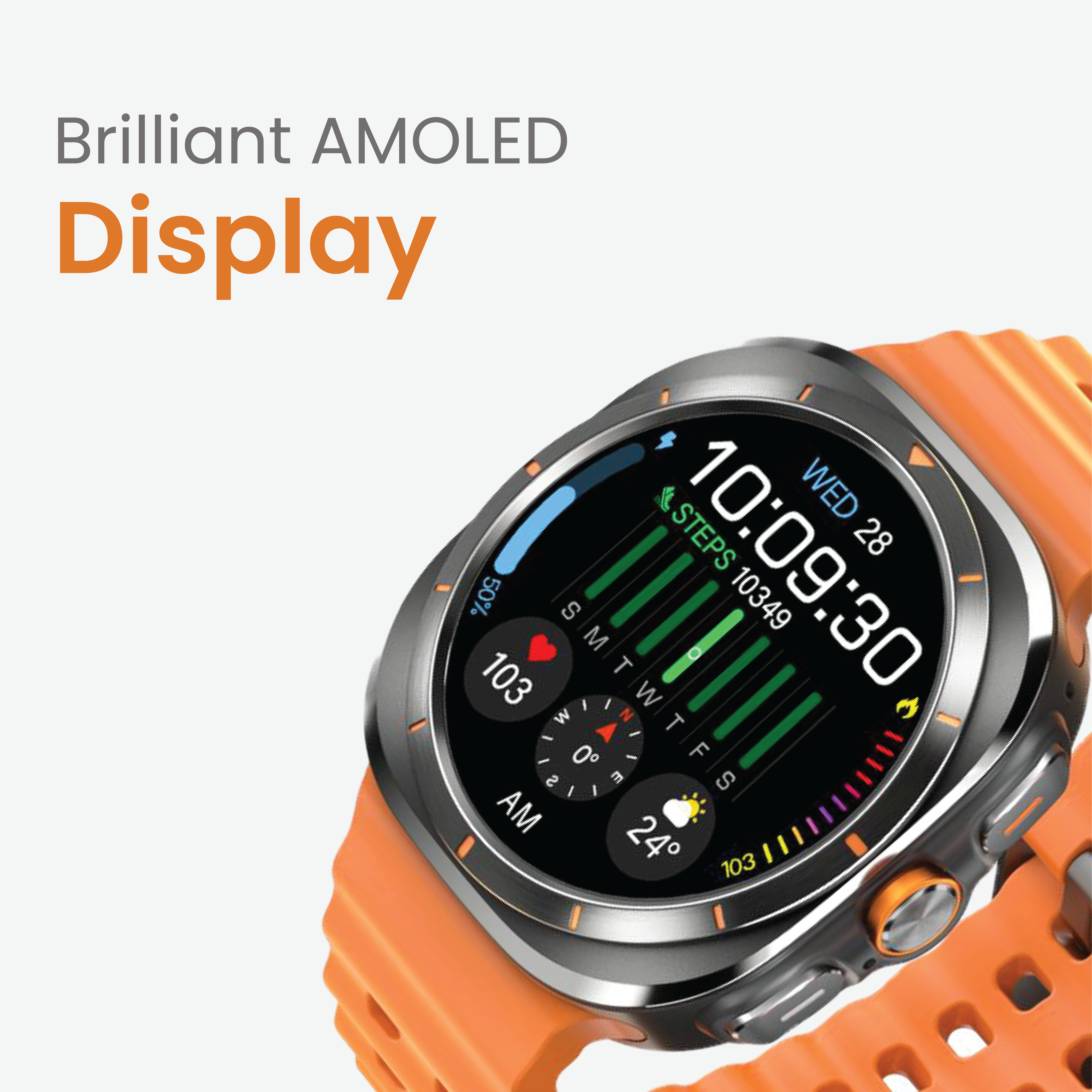 Sprint Pro Smartwatch| AMOLED DISPLAY | BLUETOOTH CALLING