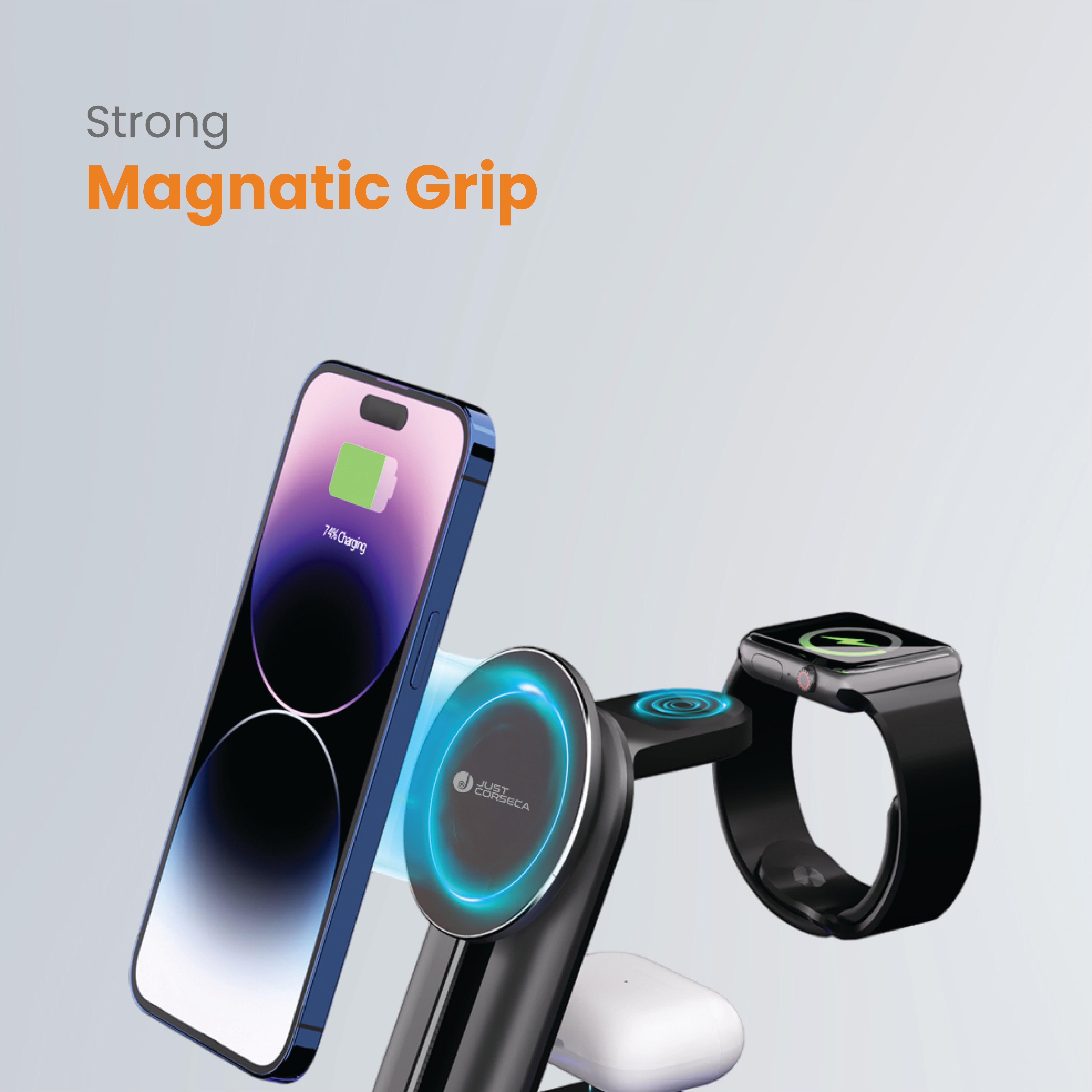 JC SSPEED JST934 15W 3-in-1 Magnetic Charger