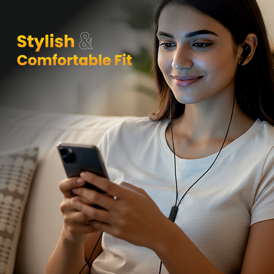 JC Sync Rhythm Wired Earphone – Deep Bass & Comfortable Fit