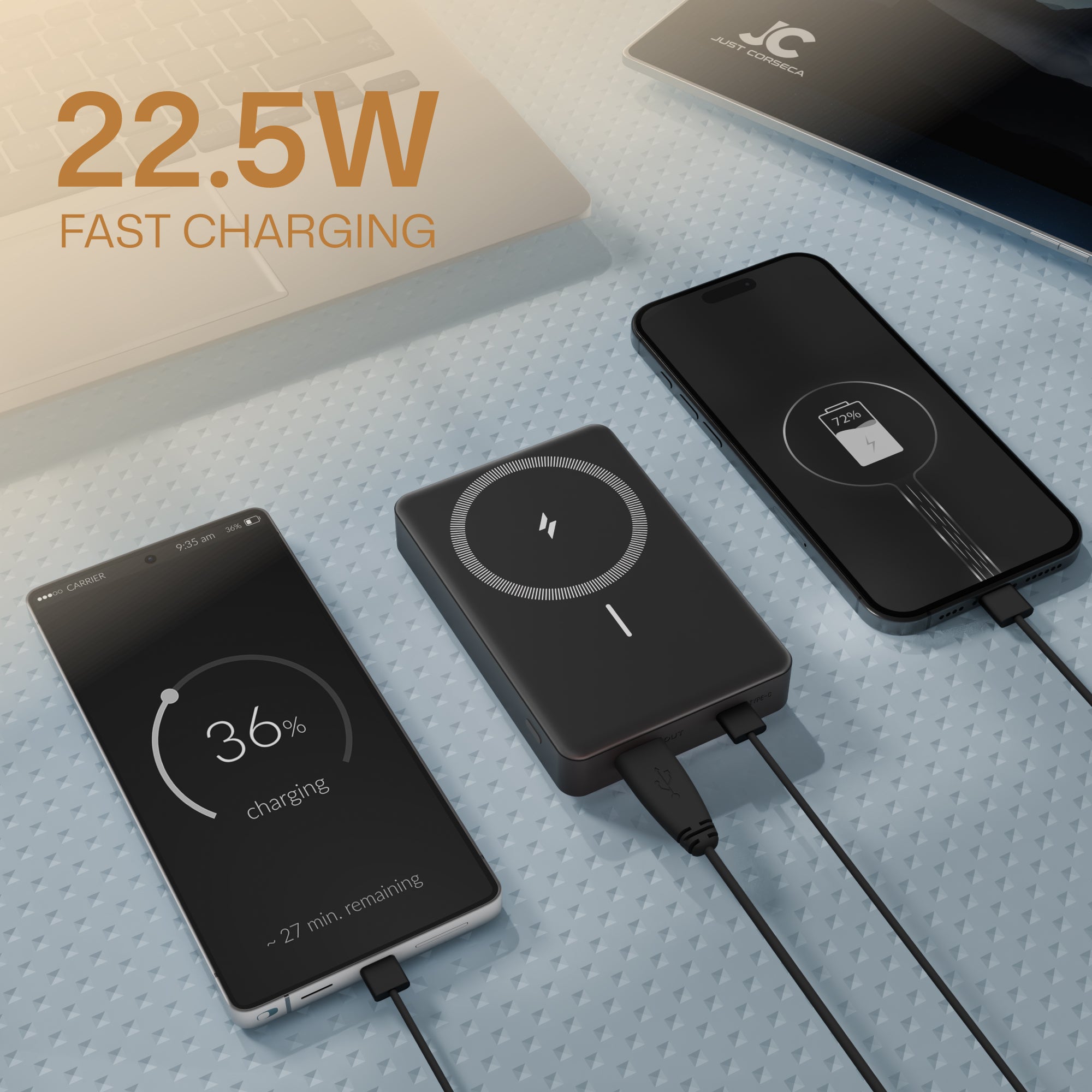 JC SparkVolt 10000mAh Magnetic Wireless Power Bank JST540