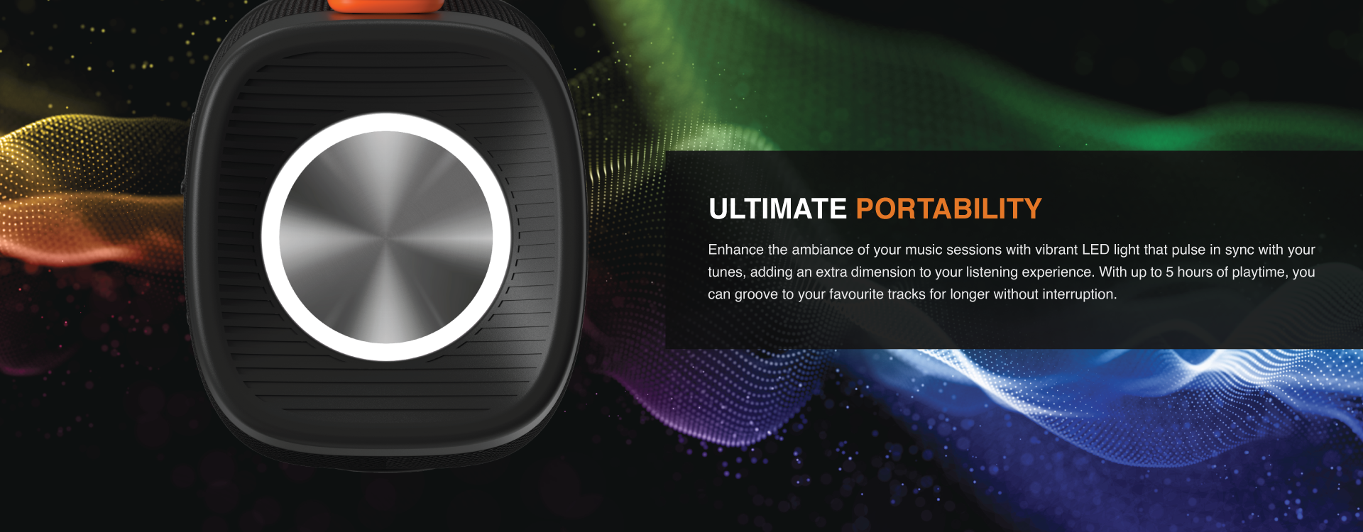 JC Sstrike 40W Bluetooth Speaker – Portable Bass, LED Sync & TWS